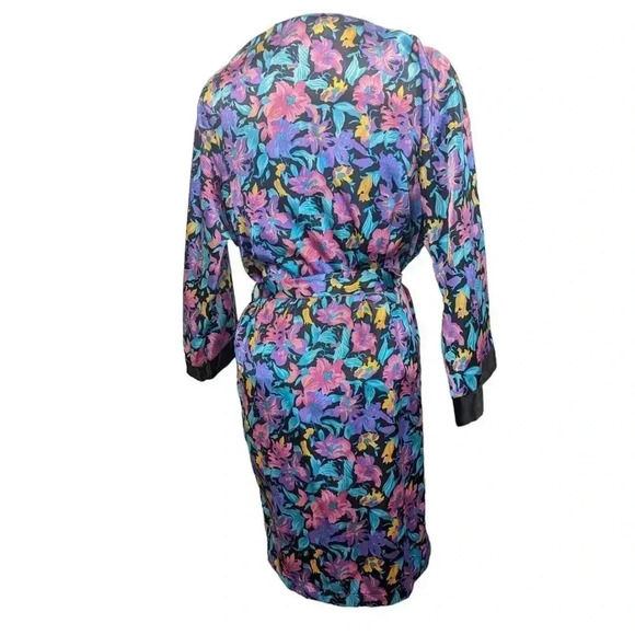 Victoria's Secret Vintage Gold Label Floral Polyester Vintage Robe Medium - Picture 3 of 7